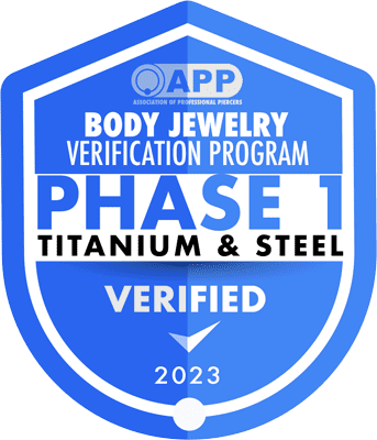 2023- APP Verified Phase 1 Titanium & Steel  Badge