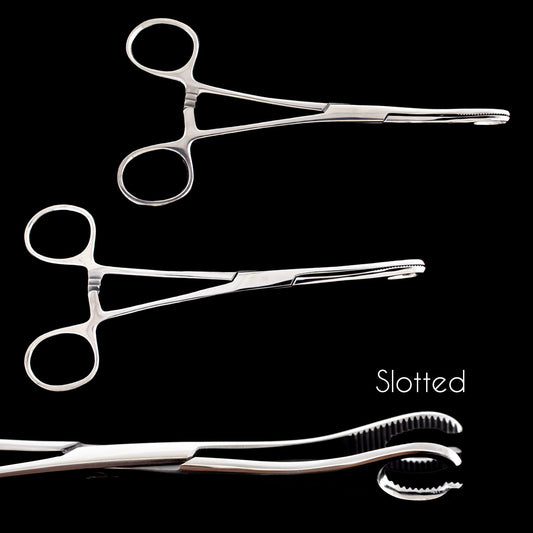 Slotted Sponge Forceps With Ratchet - Khrysos Jewelry