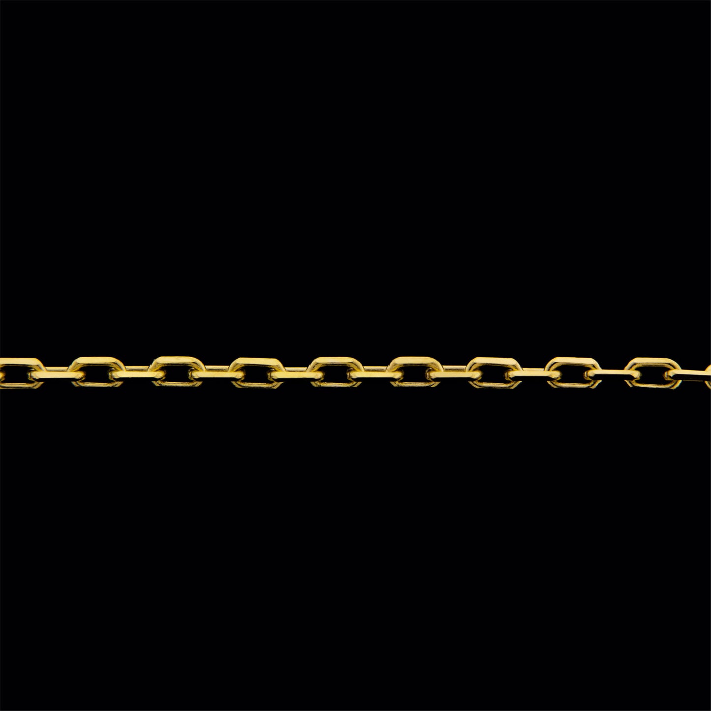 6" 14KT Gold Elongated Diamond Cut Cable Chain 