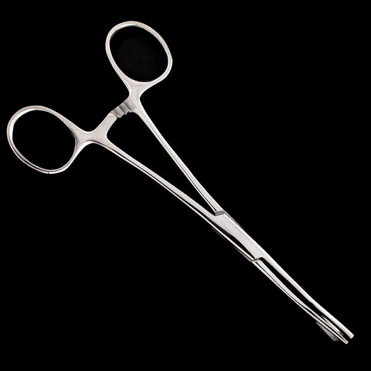 Non-Slotted Pennington Forceps With Ratchet - Khrysos Jewelry