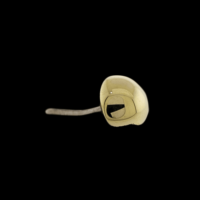 Dome - 14KT Gold Threadless End - Khrysos Jewelry