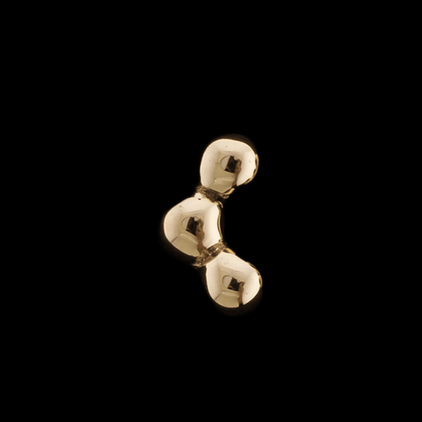 Triplu - 14KT Gold Threadless End - Khrysos Jewelry