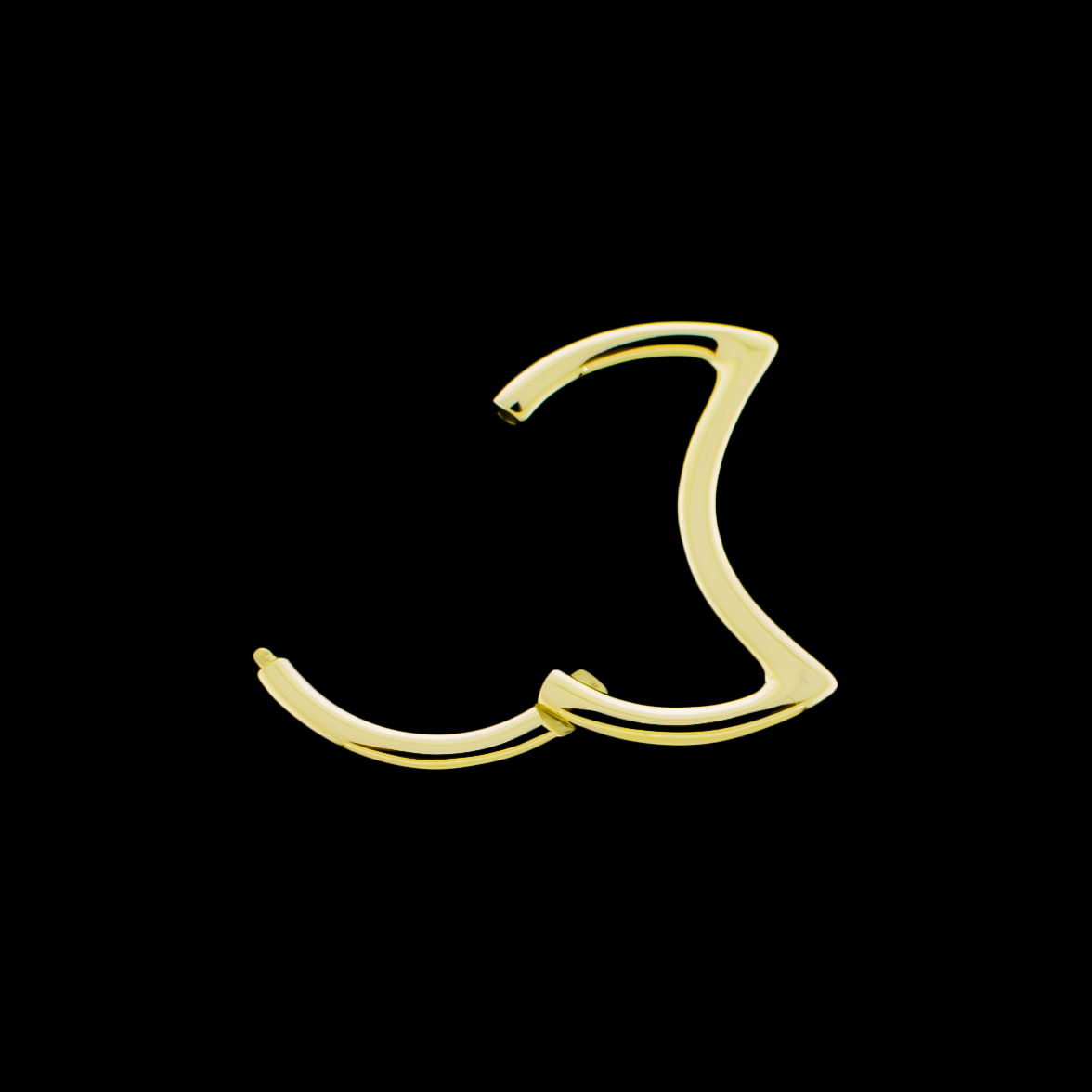 Valia - 14Kt Gold Hinged Ring - Crescent Moon - Khrysos Jewelry