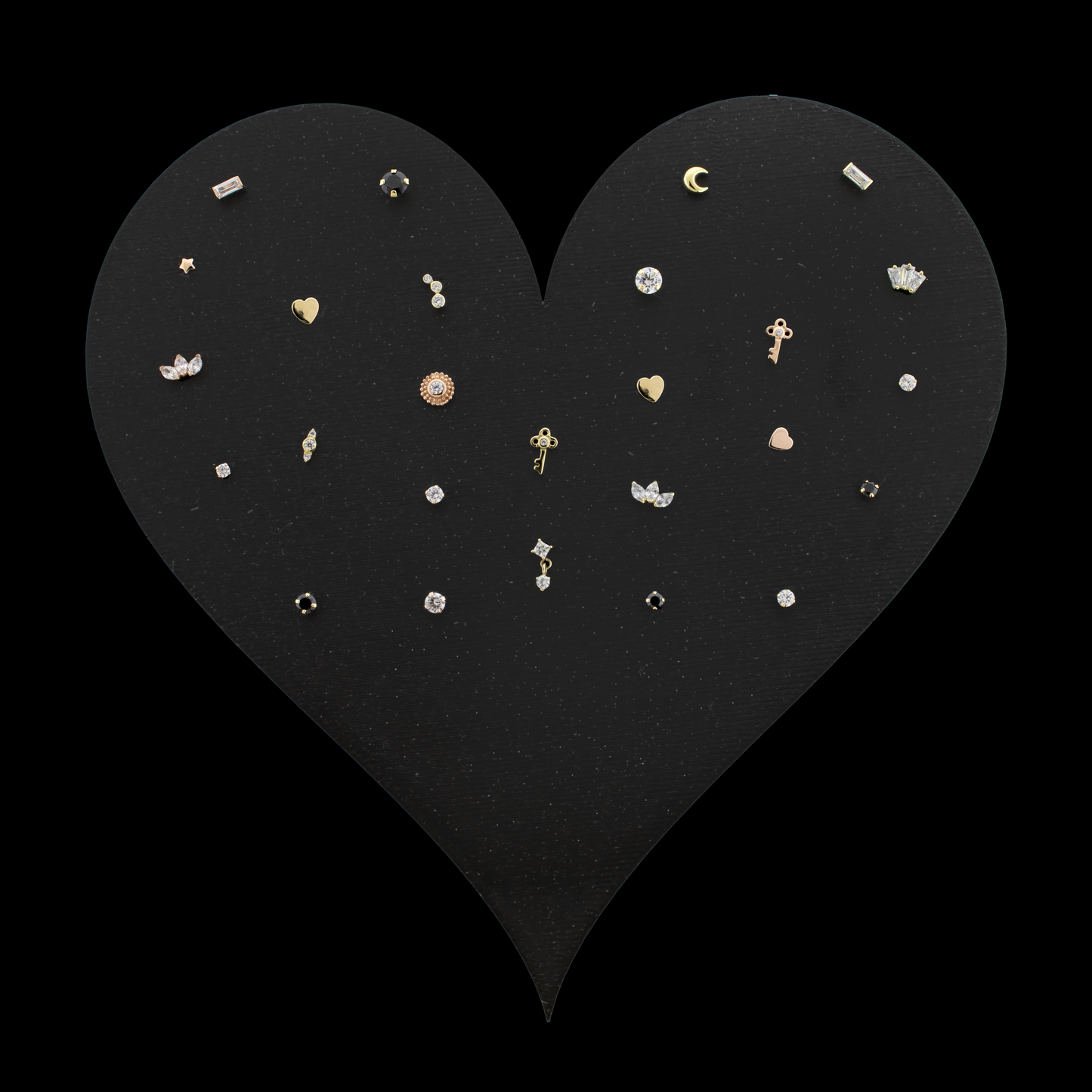 Threadless Heart Display - Khrysos Jewelry