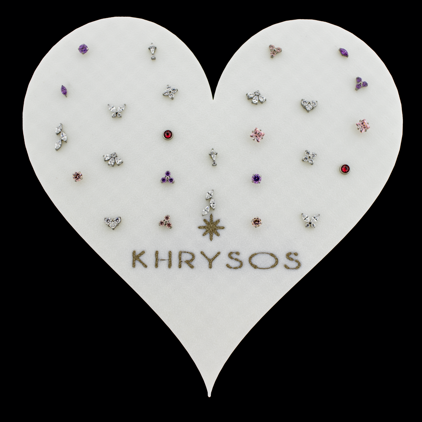 Threadless Heart Display - Khrysos Jewelry