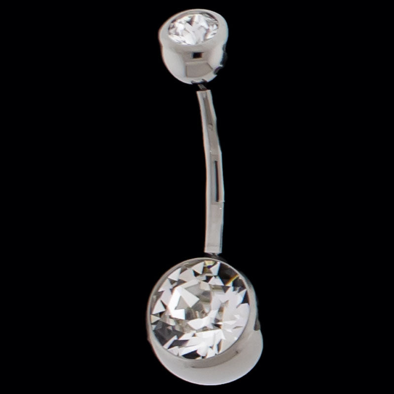 Double Gem Navel Ring - Khrysos Jewelry