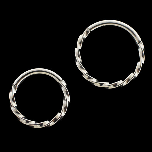 Twist- Titanium Hinged Ring - Khrysos Jewelry Khrysos Jewelry