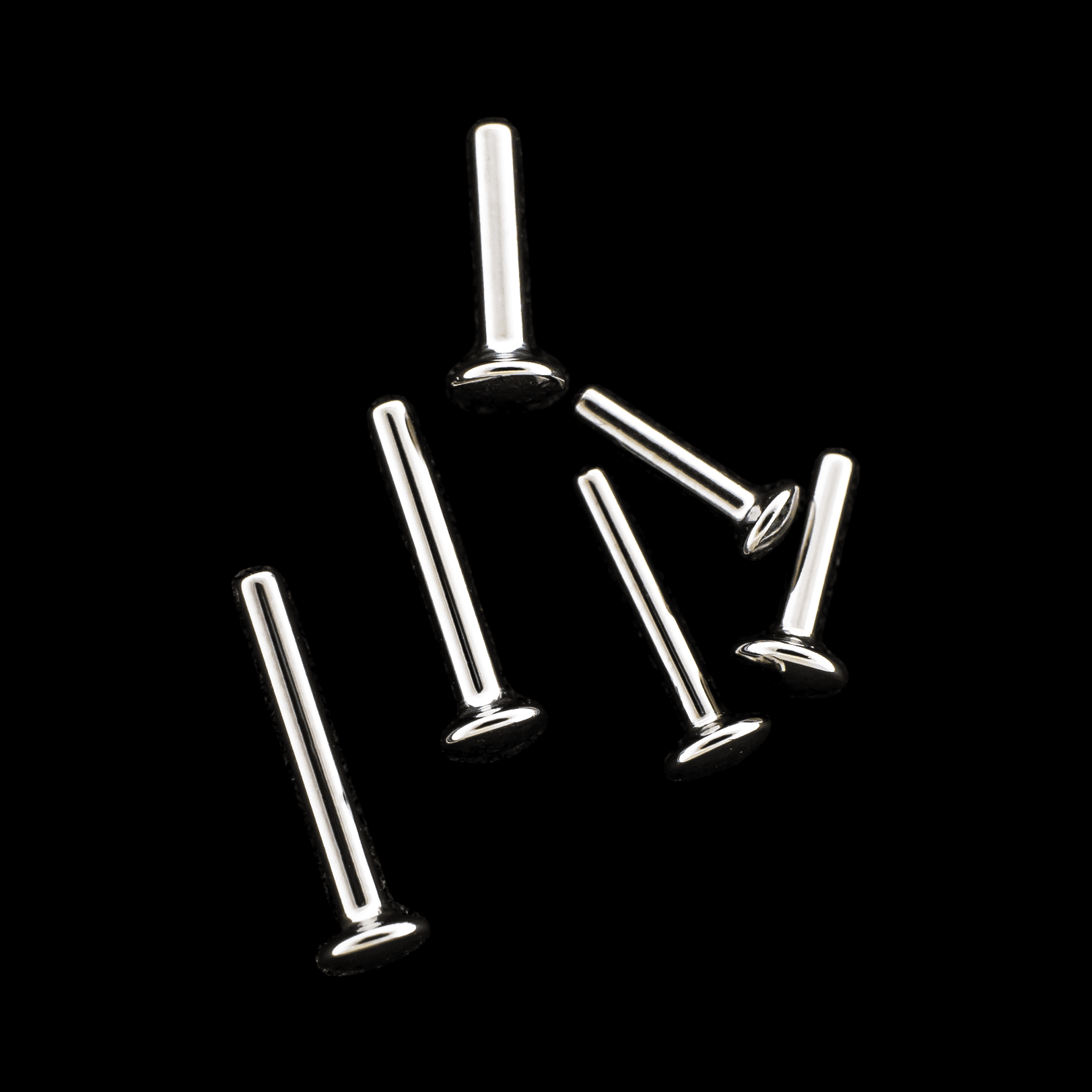 16G/18G Titanium Threadless Labret Post- 3mm back - Khrysos Jewelry