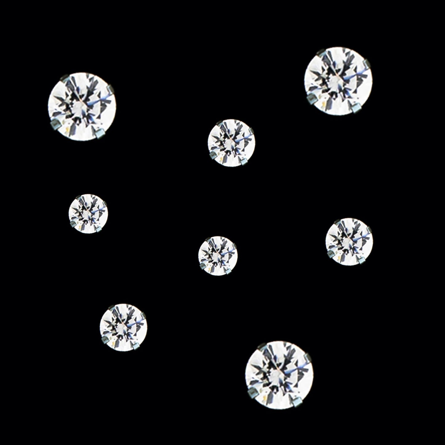 Prong Set Round Cut Premium Zirconia Threadless End - Khrysos Jewelry