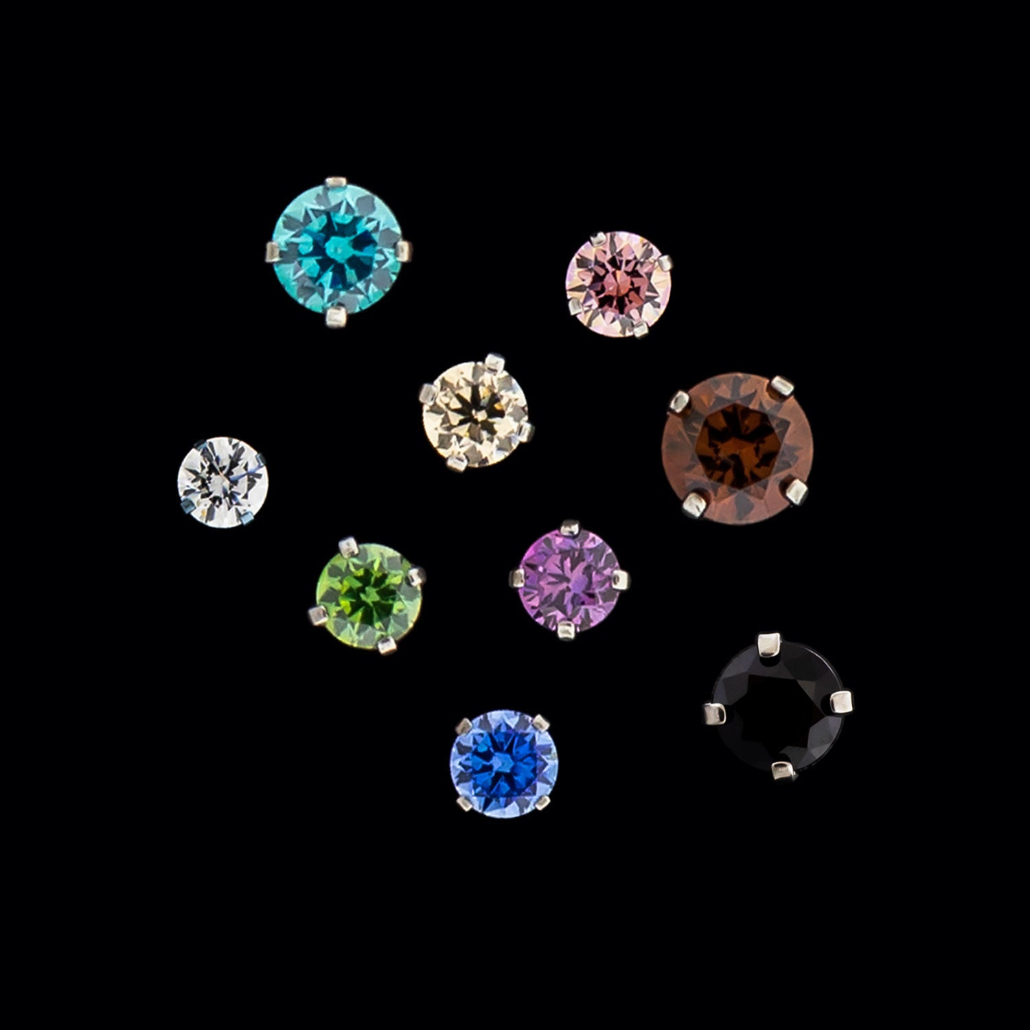 Prong Set Round Cut Premium Zirconia Threadless End - Khrysos Jewelry