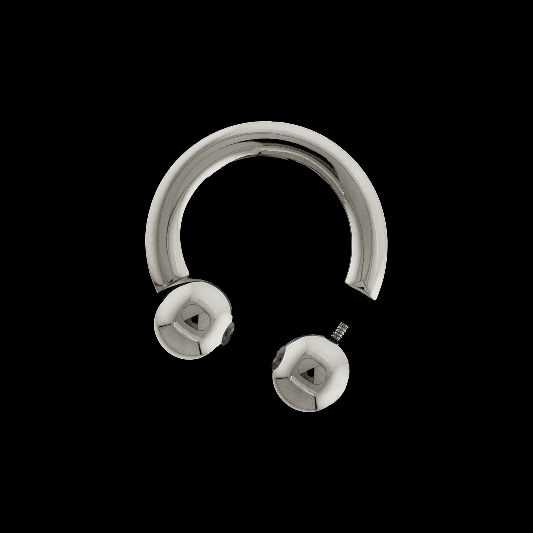 4G Titanium Horseshoe - Internally Threaded - Khrysos Jewelry