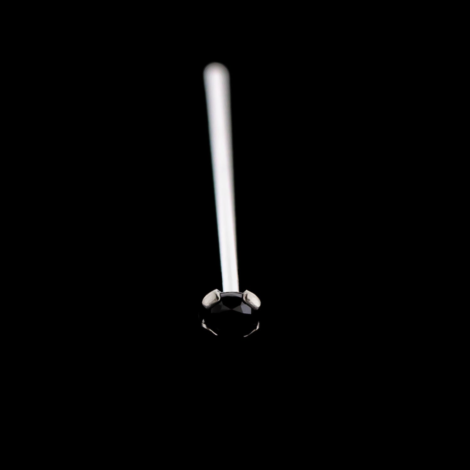 Unbent Nostril Screw/ Pins with Prong Set Premium Zirconia - Khrysos Jewelry