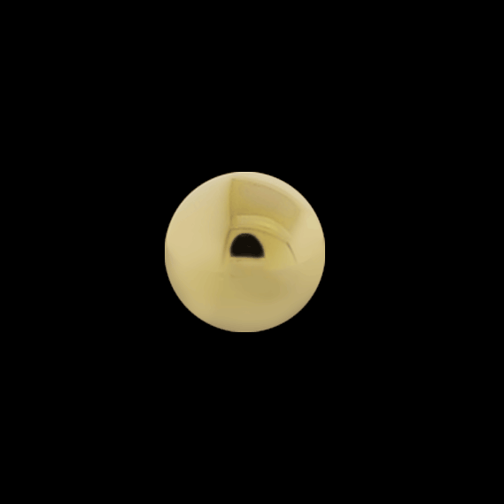 Orb - 14KT Gold Threadless End - Khrysos Jewelry