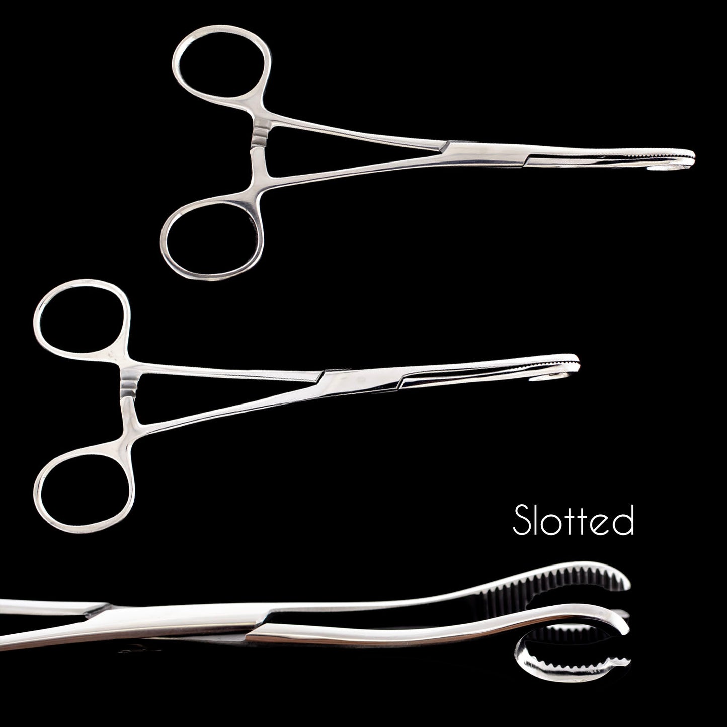 Slotted Sponge Forceps With Ratchet - Khrysos Jewelry