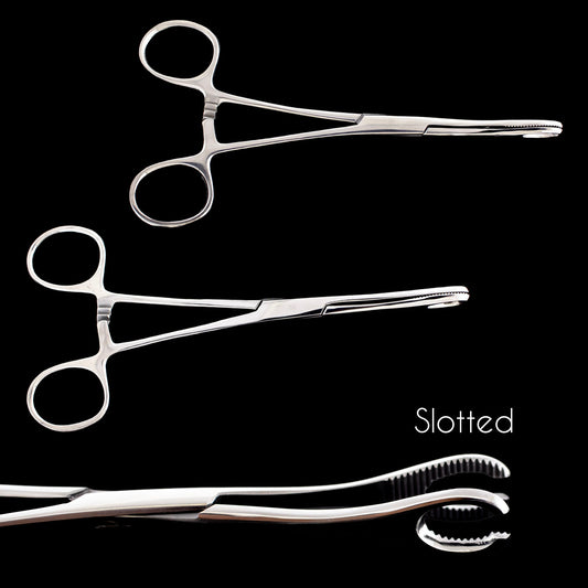 Slotted Sponge Forceps With Ratchet - Khrysos Jewelry Khrysos Jewelry