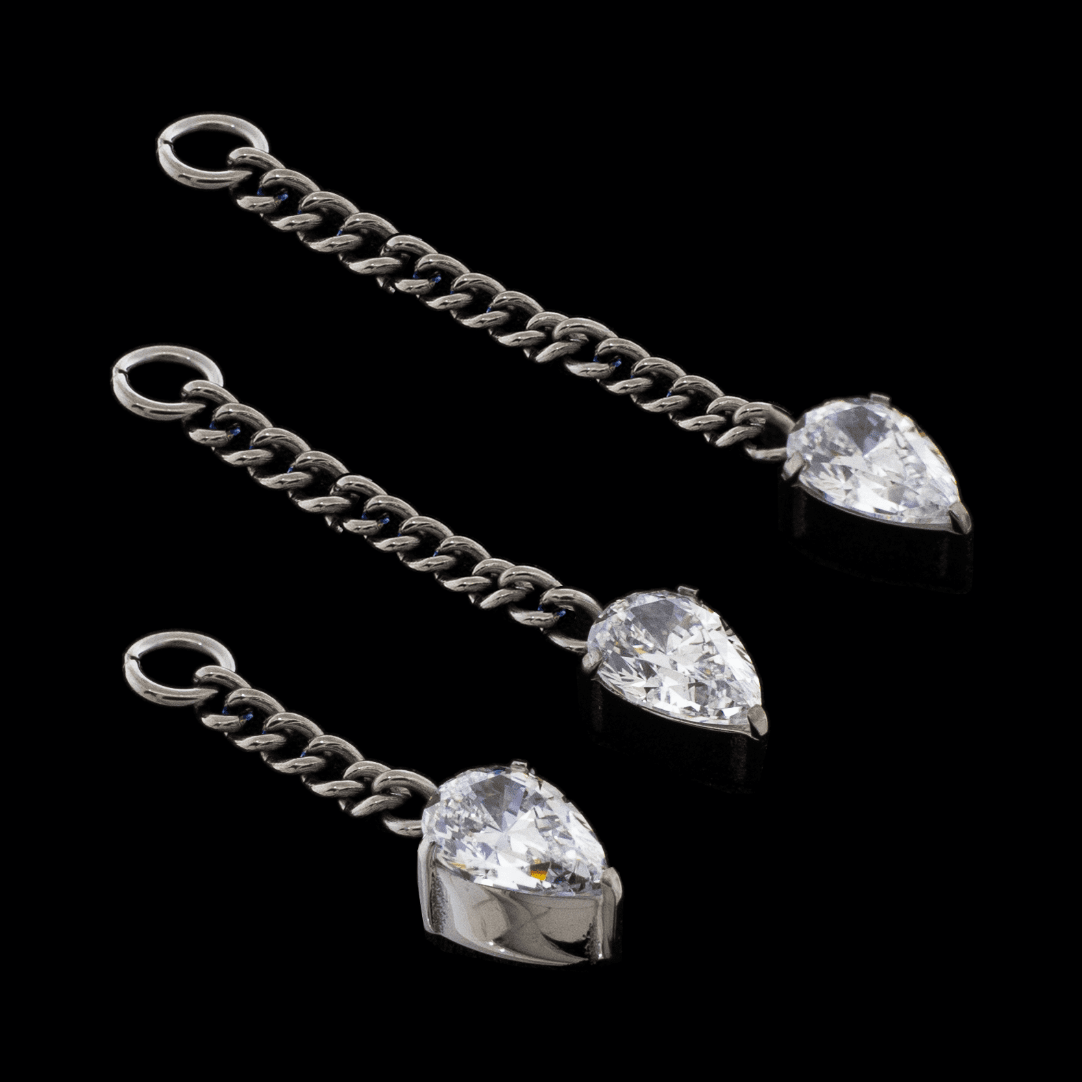 Curb Chain With Jump Ring & 6.4mm Teardrop Dangle - Khrysos Jewelry