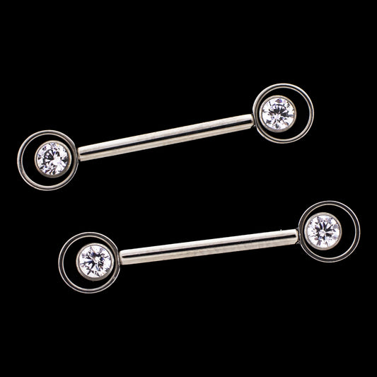 Ersid - Internally Threaded Nipple Barbell - Khrysos Jewelry Khrysos Jewelry