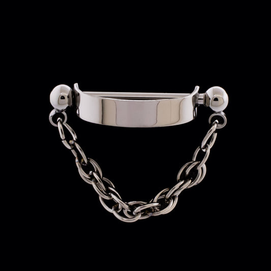 Threadless Nose Bridge Cuff with Rope Chain - Khrysos Jewelry Khrysos Jewelry