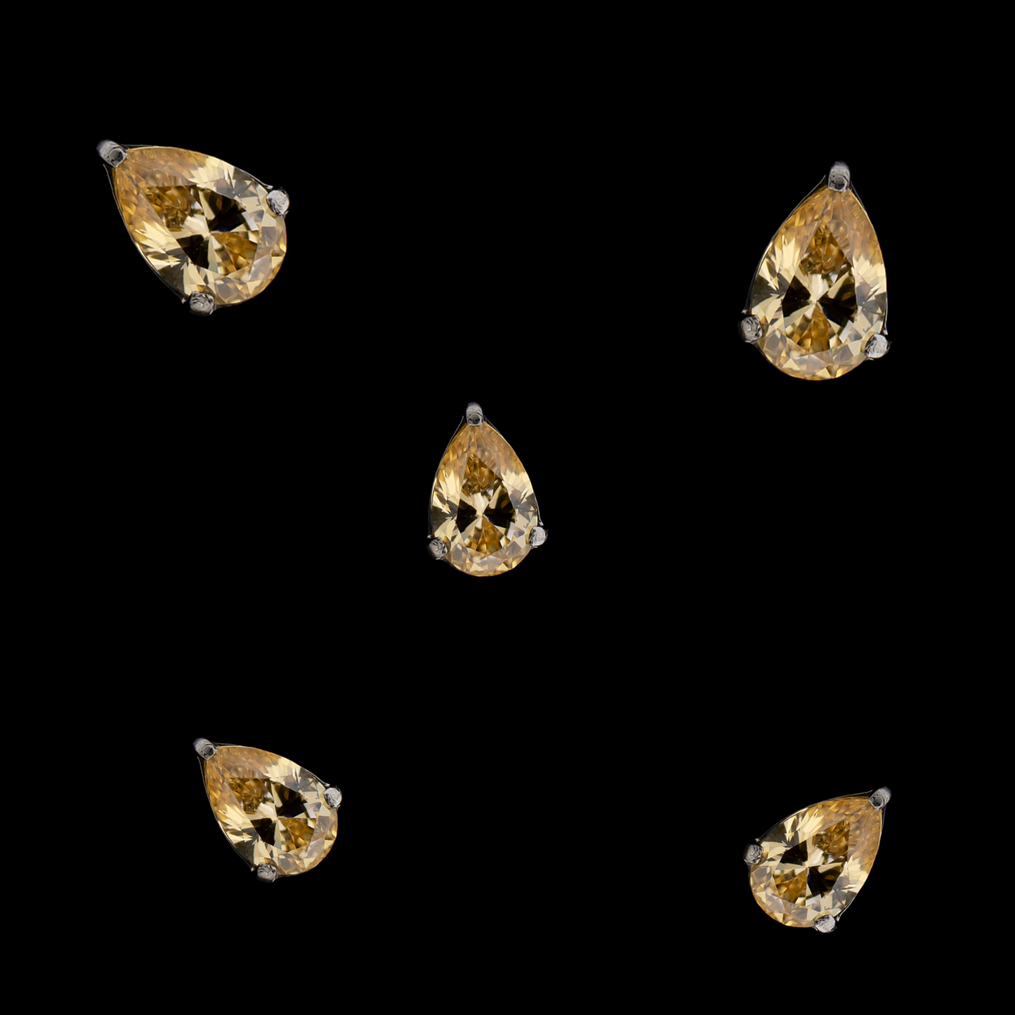 Pyrus- Pear Shaped Premium Zirconia Threadless End - Khrysos Jewelry