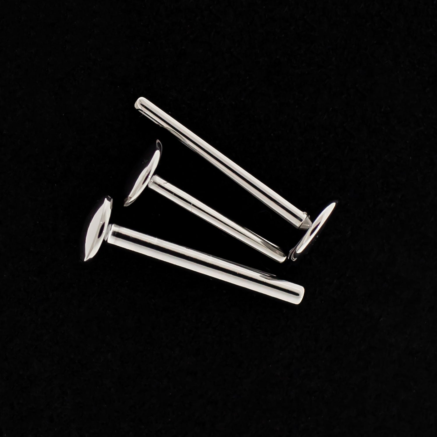 18G Titanium Internally Threaded Labret Post - 5mm Back - Khrysos Jewelry