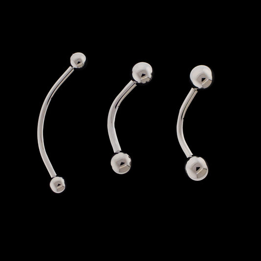 14G Curved Barbell - Internally Threaded - Khrysos Jewelry Khrysos Jewelry