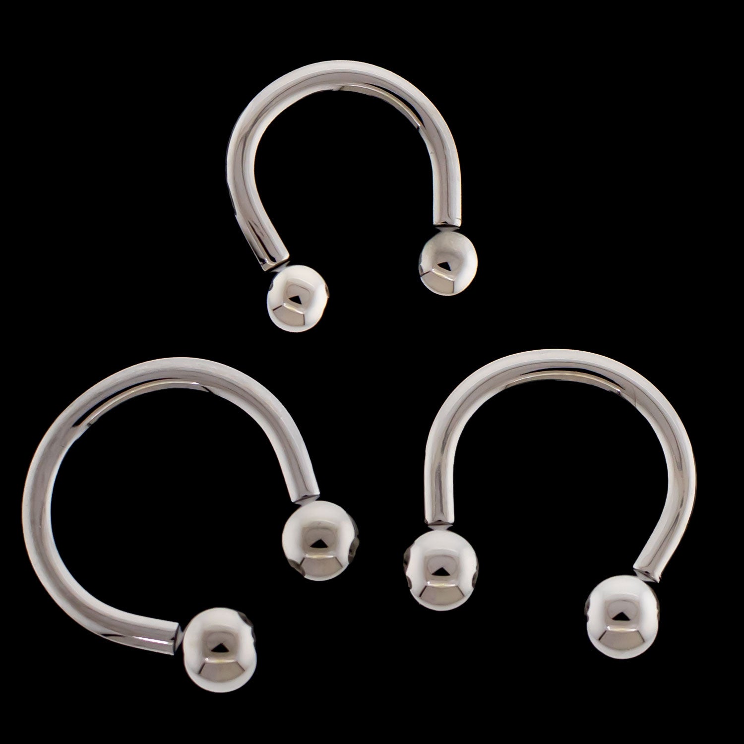 10G Titanium Horseshoe - Internally Threaded - Khrysos Jewelry