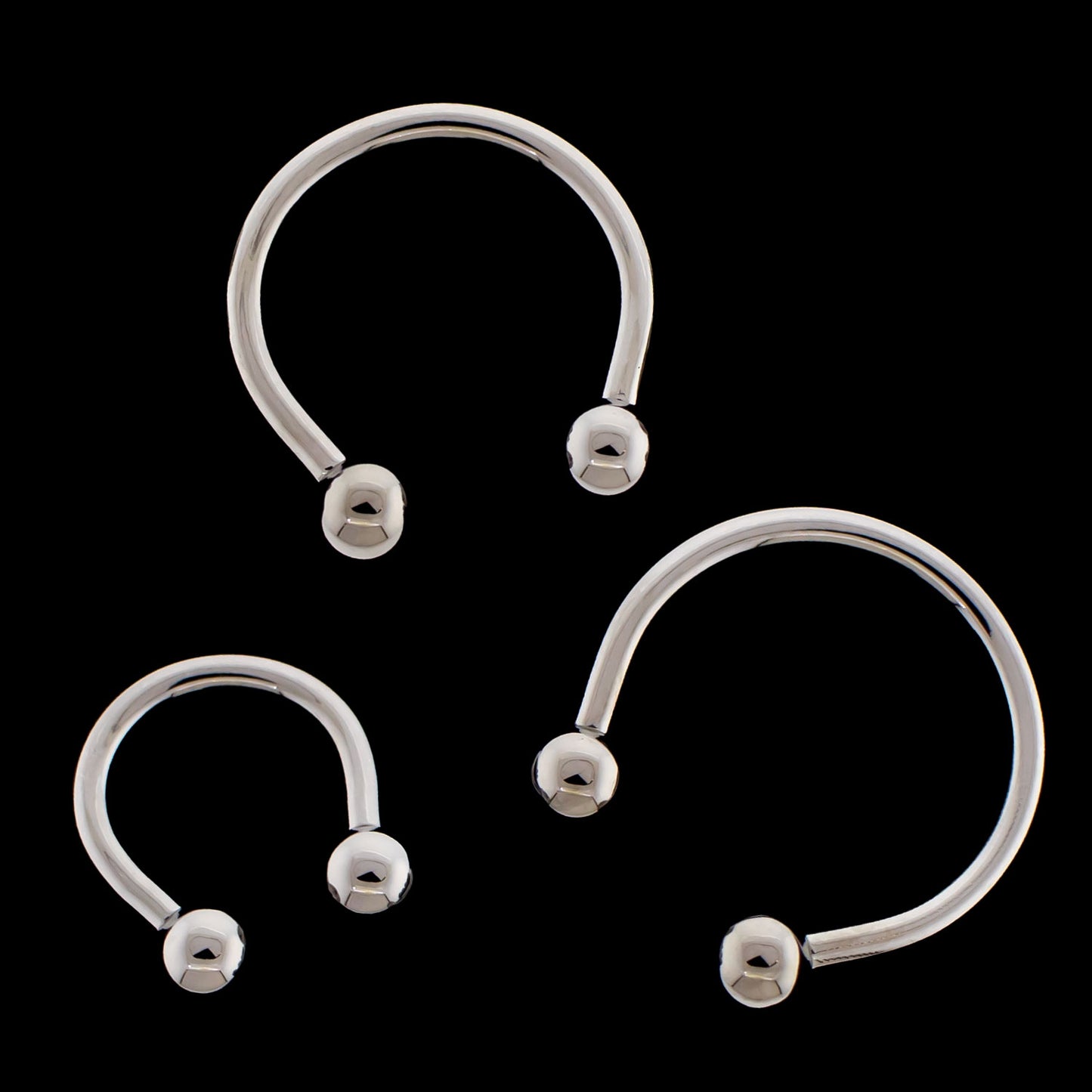 14G Titanium Horseshoe - Internally Threaded - Khrysos Jewelry