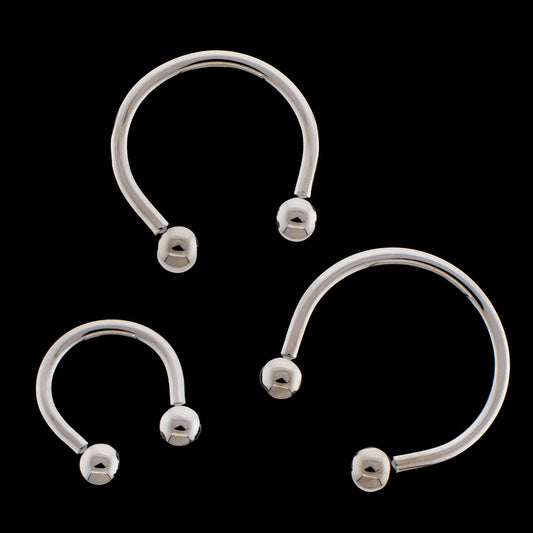 14G Titanium Horseshoe - Internally Threaded - Khrysos Jewelry Khrysos Jewelry