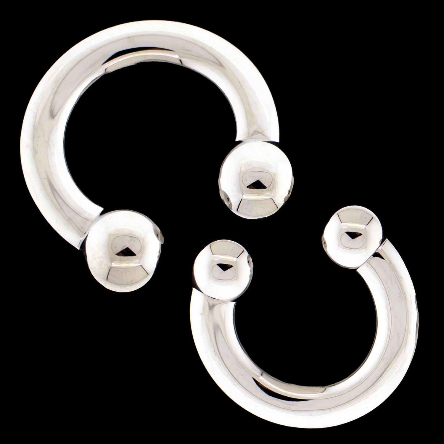 2G Titanium Horseshoe - Internally Threaded - Khrysos Jewelry