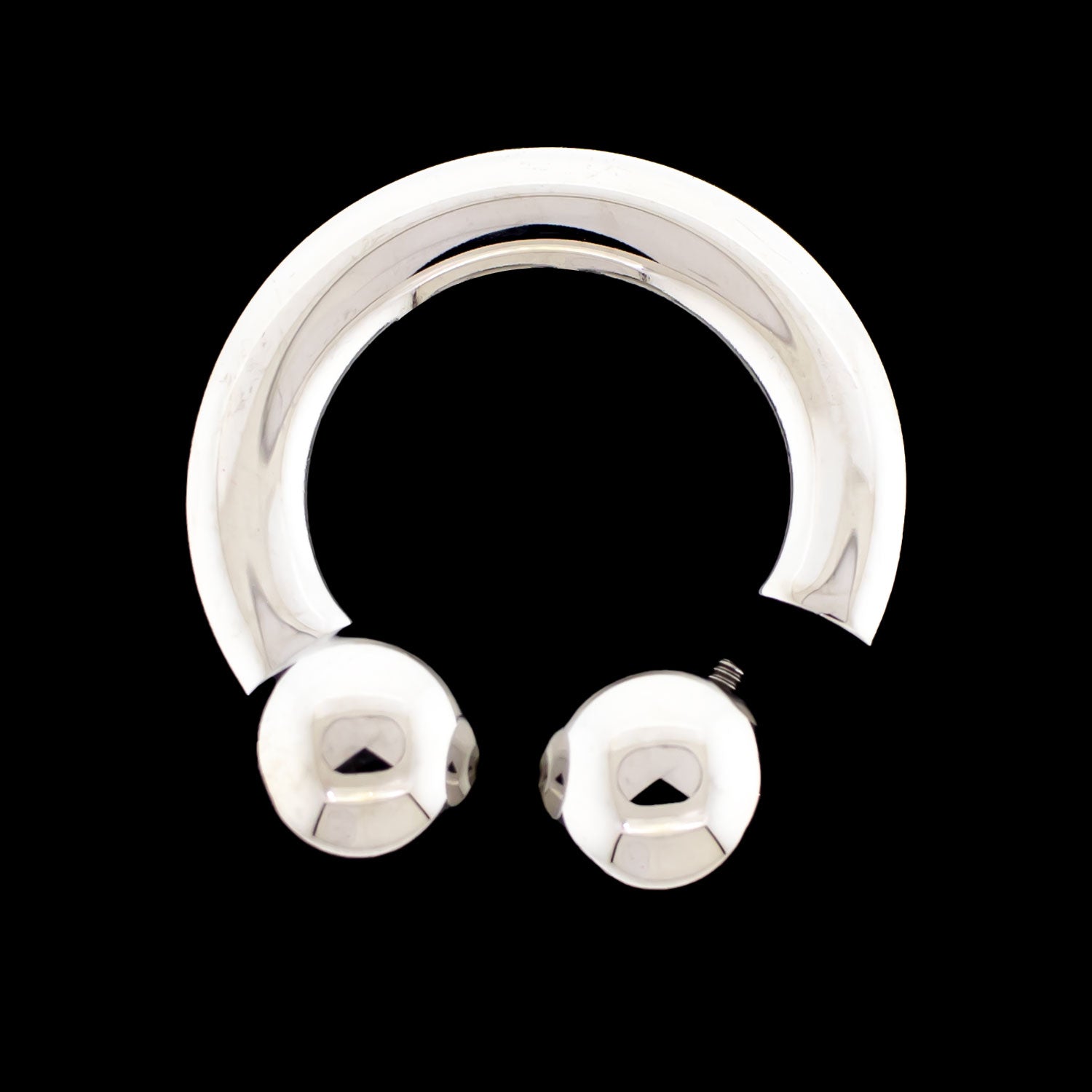 2G Titanium Horseshoe - Internally Threaded - Khrysos Jewelry