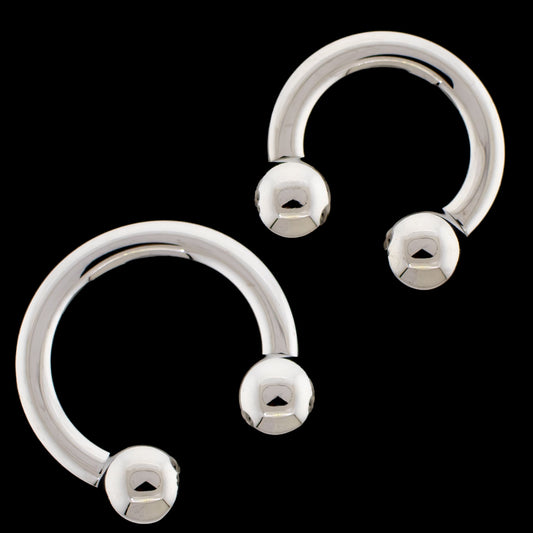 6G Titanium Horseshoe - Internally Threaded - Khrysos Jewelry Khrysos Jewelry