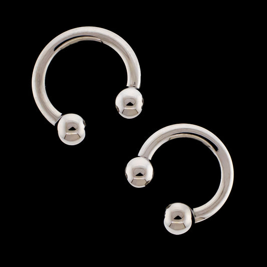 8G Titanium Horseshoe - Internally Threaded - Khrysos Jewelry Khrysos Jewelry