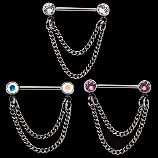 Mide - Threadless Nipple Barbell - Khrysos Jewelry Khrysos Jewelry